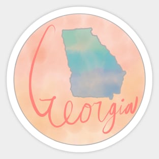 Georgia Circle Sticker